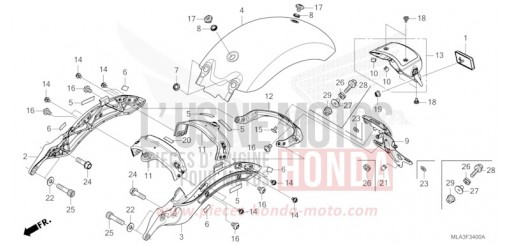 GARDE-BOUE ARRIERE CMX1100AN de 2022